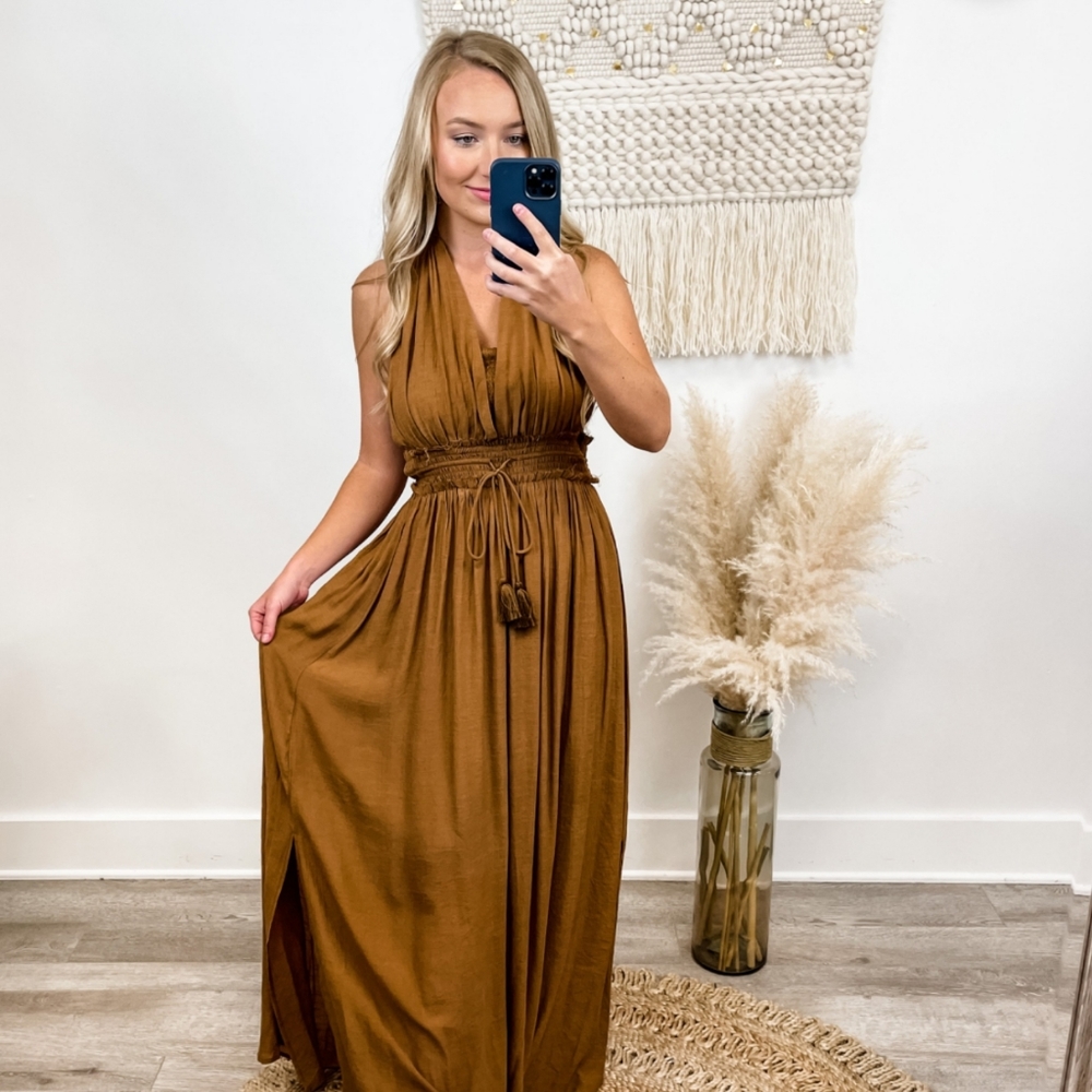 Boho Camel Maxi dress